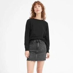 Everlane Black Denim Mini Skirt